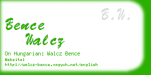 bence walcz business card